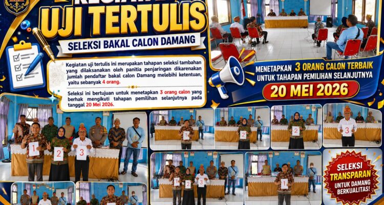 Panitia Penjaringan Damang Lakukan Uji Tertulis Kepada 4 Balon Damang Seruyan Raya Penjaringan Damang