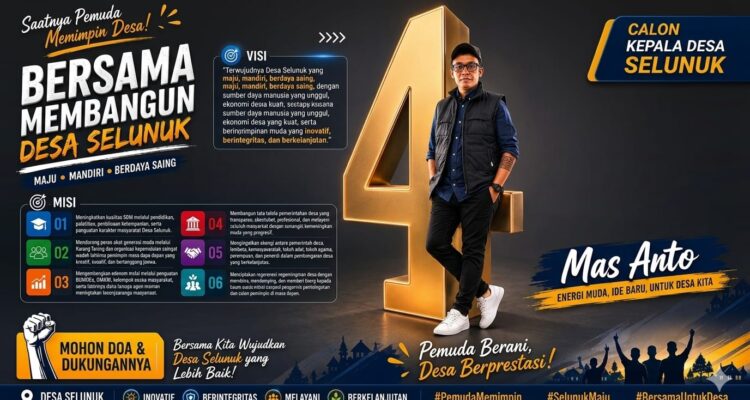 Mas Anto Usung Visi Desa Selunuk Maju dan Mandiri, Dorong Kepemimpinan Muda Inovatif Calon Kades