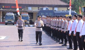 Pimpin Apel Gelar Pasukan AMAN NUSA II 2026, Kapolres Seruyan Bacakan Amanat Kapolda Kalteng Gelar Pasukan