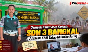 Dampak Kabut Asap Karhutla, SDN 3 Bangkal Alihkan KBM Tatap Muka ke Daring dampak karhutla