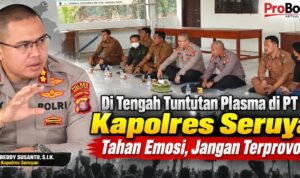 Di Tengah Tuntutan Plasma di PT BAP, Kapolres Seruyan: Tahan Emosi, Jangan Terprovokasi jaga kondusivitas
