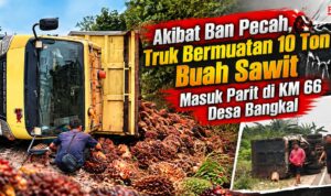 truk terbalik