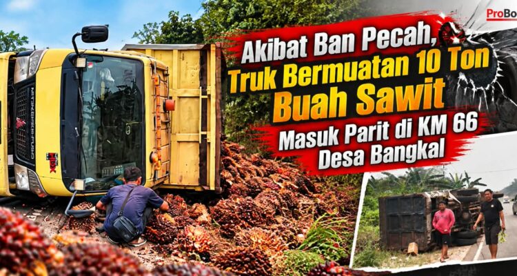 truk terbalik