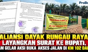 Aliansi Dayak Rungau Raya Layangkan Surat ke Bupati, Ancam Gelar Aksi Buka Akses Jalan di KM 102 dan 109 buka akses jalan